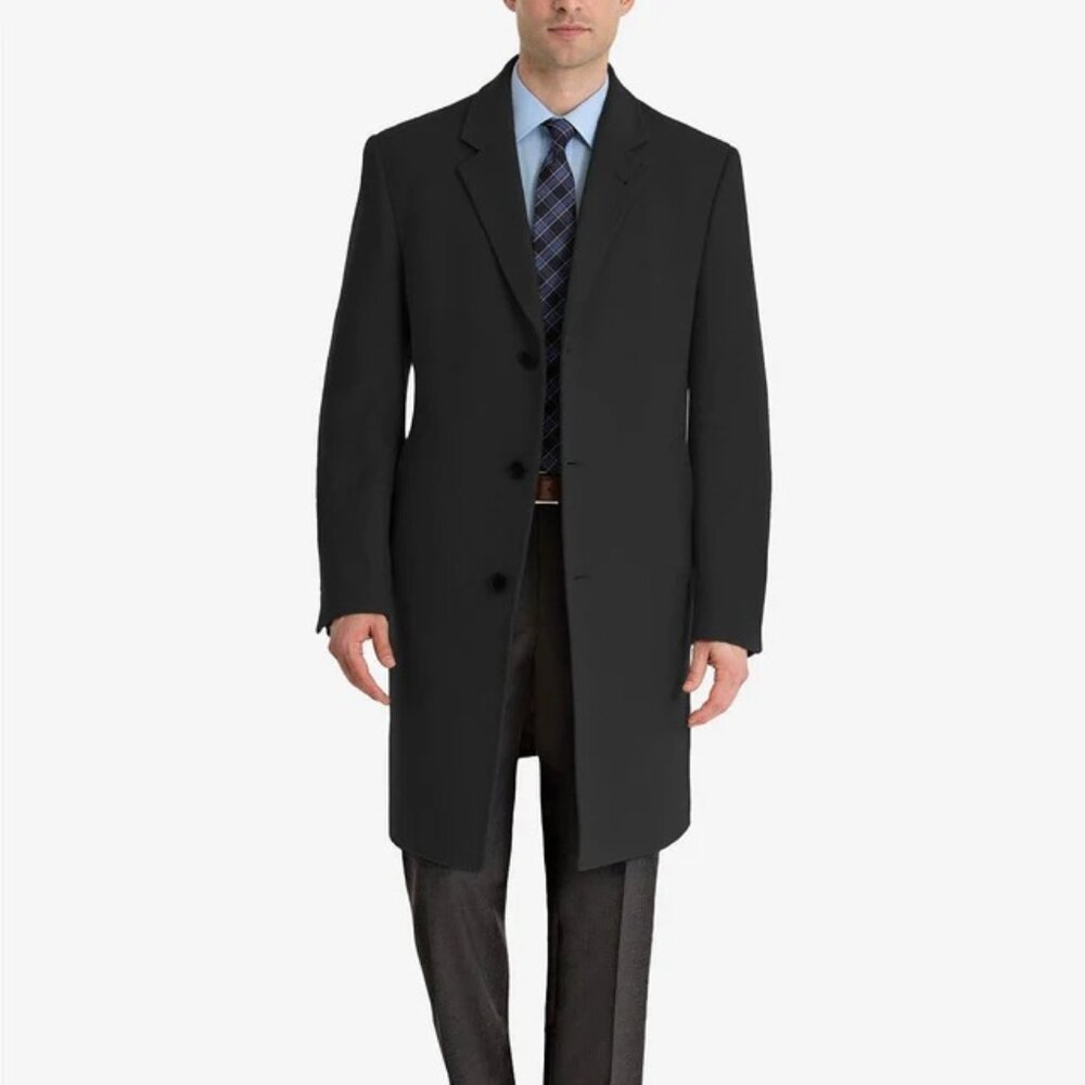 Lauren Ralph Lauren Men's Luther Wool-Blend Topcoat - Black